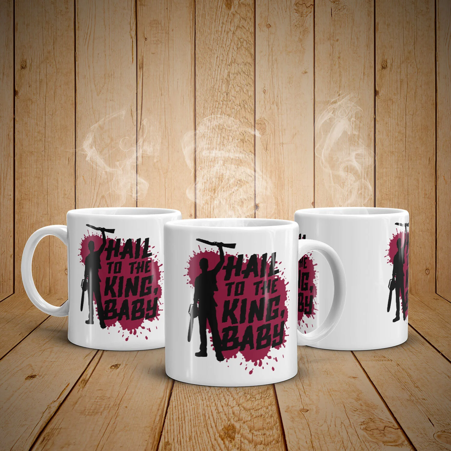 Hail To The King, Baby Mug White Army of Darkness Coffee Mug $21.99 incl shipping