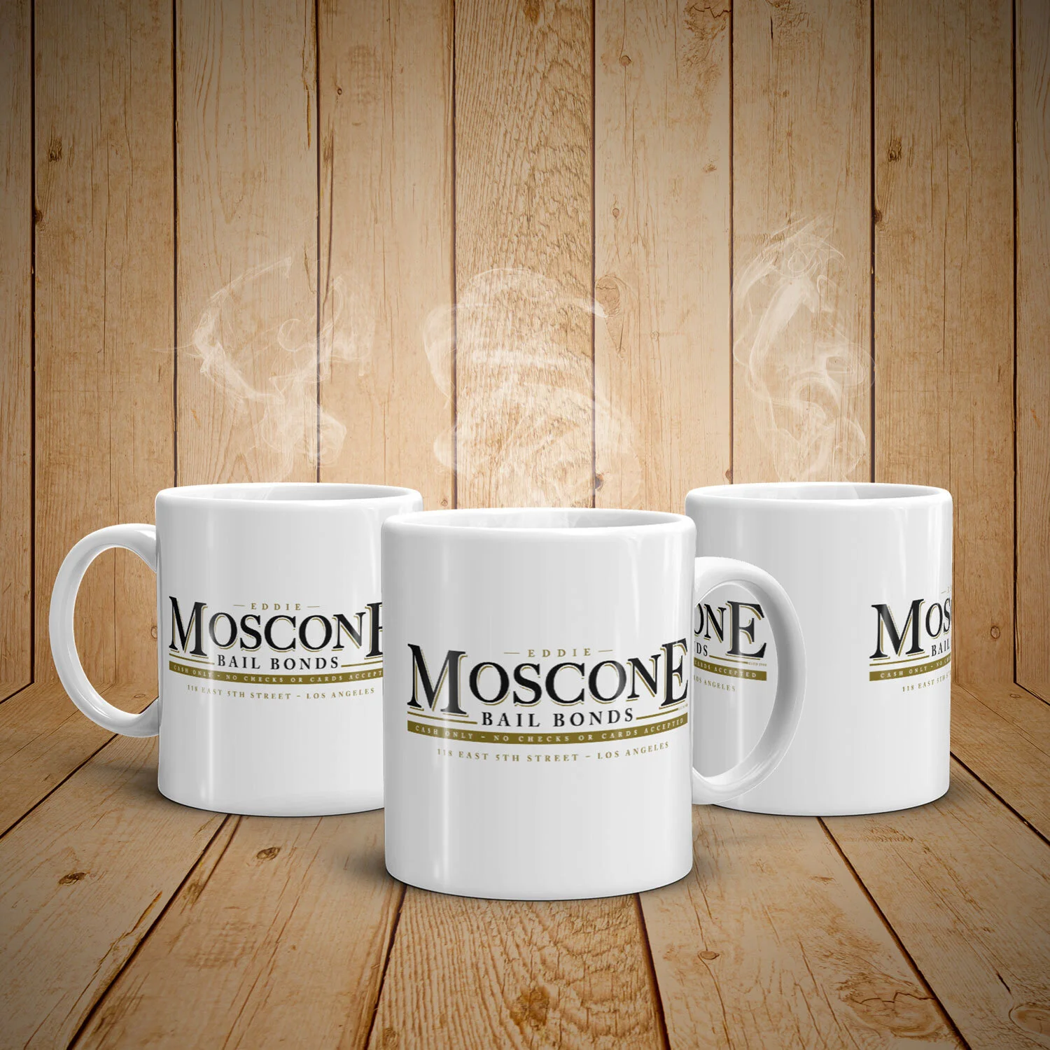 Moscone Bail Bonds Mug White Midnight Run Coffee Mug $21.99 incl shipping