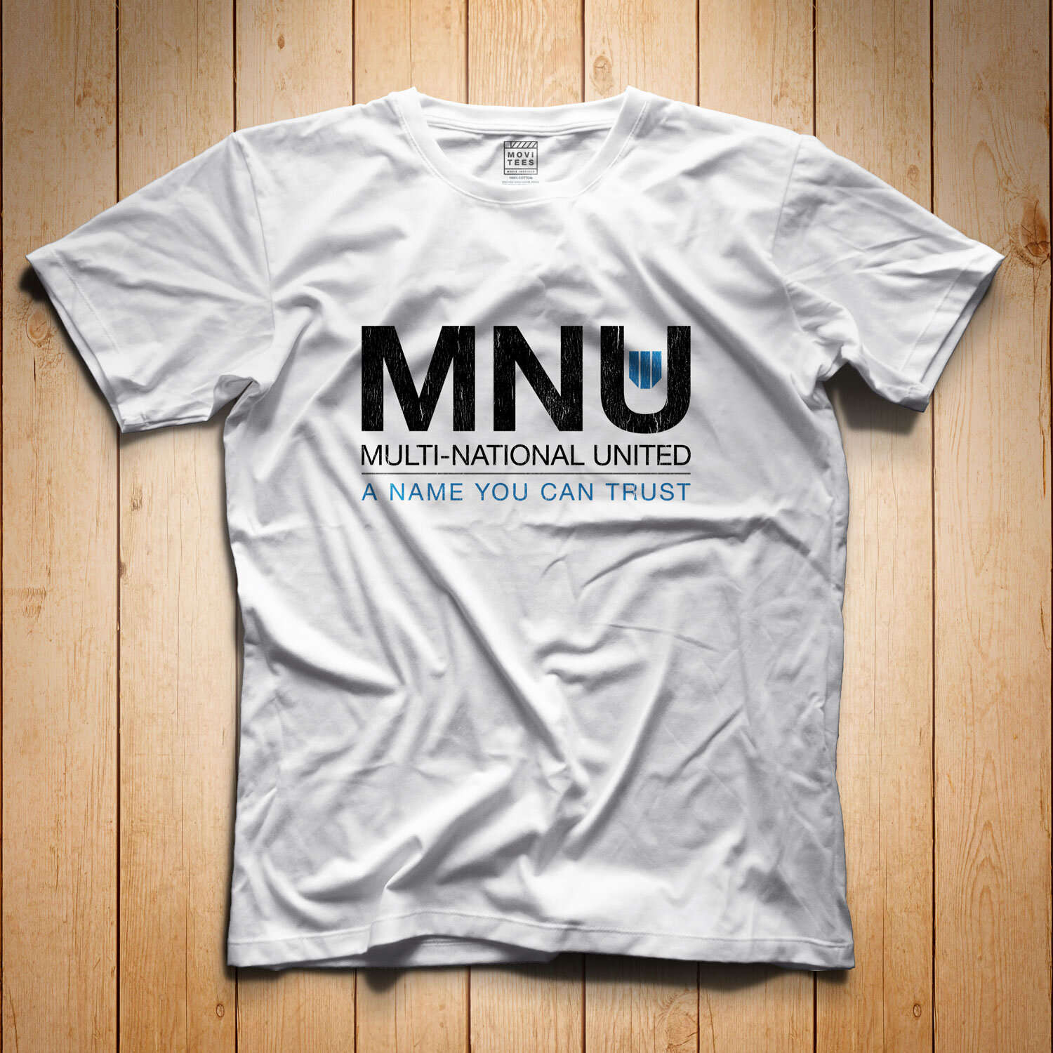 MNU 1 multi-national united spreads lies T-shirt based on the film District 9