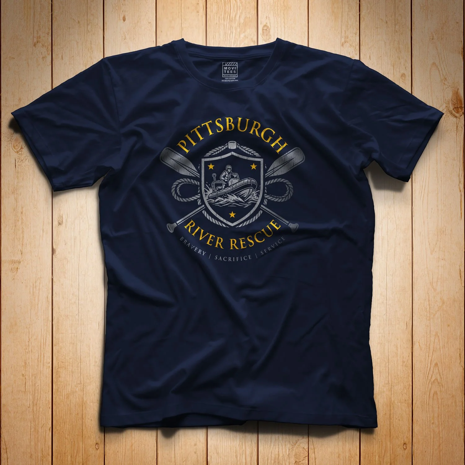 Pittsburgh River Rescue T-shirt in Navy Blue. Get your "Striking Distance"-inspired shirt in sizes S to 5XL, starting at just $21.49 with free shipping.