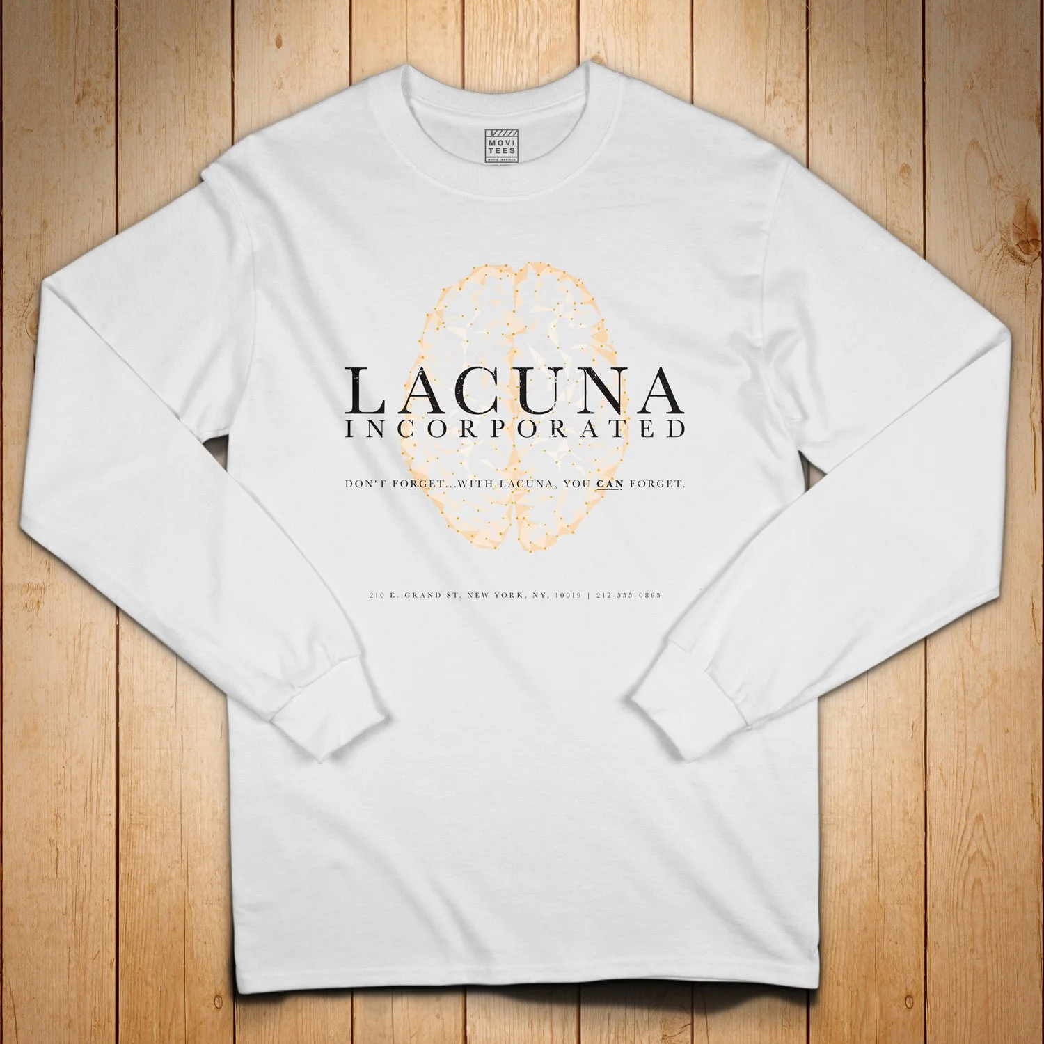 Lacuna Incorporated Long Sleeve T-shirt in White. Get your "Eternal Sunshine of the Spotless Mind"-inspired shirt in sizes S to 5XL, starting at just $27.99 with free shipping.
