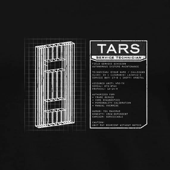 Personalized TARS Service Technician T-Shirt inspired by Interstellar - Regular T-Shirt