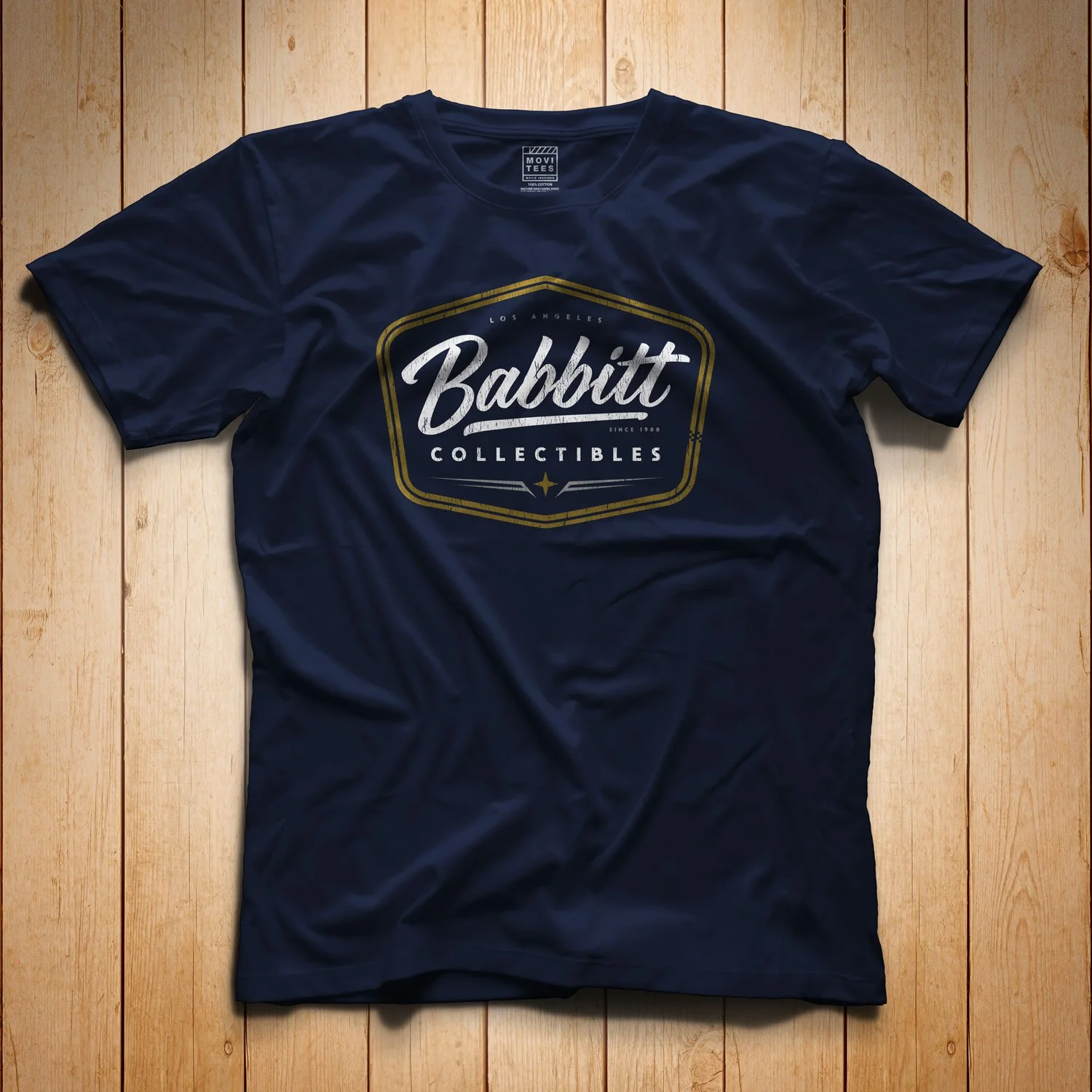 Babbitt Collectibles T-shirt in Navy Blue. Get your "Rain Man"-inspired shirt in sizes S to 5XL, starting at just $21.49 with free shipping.