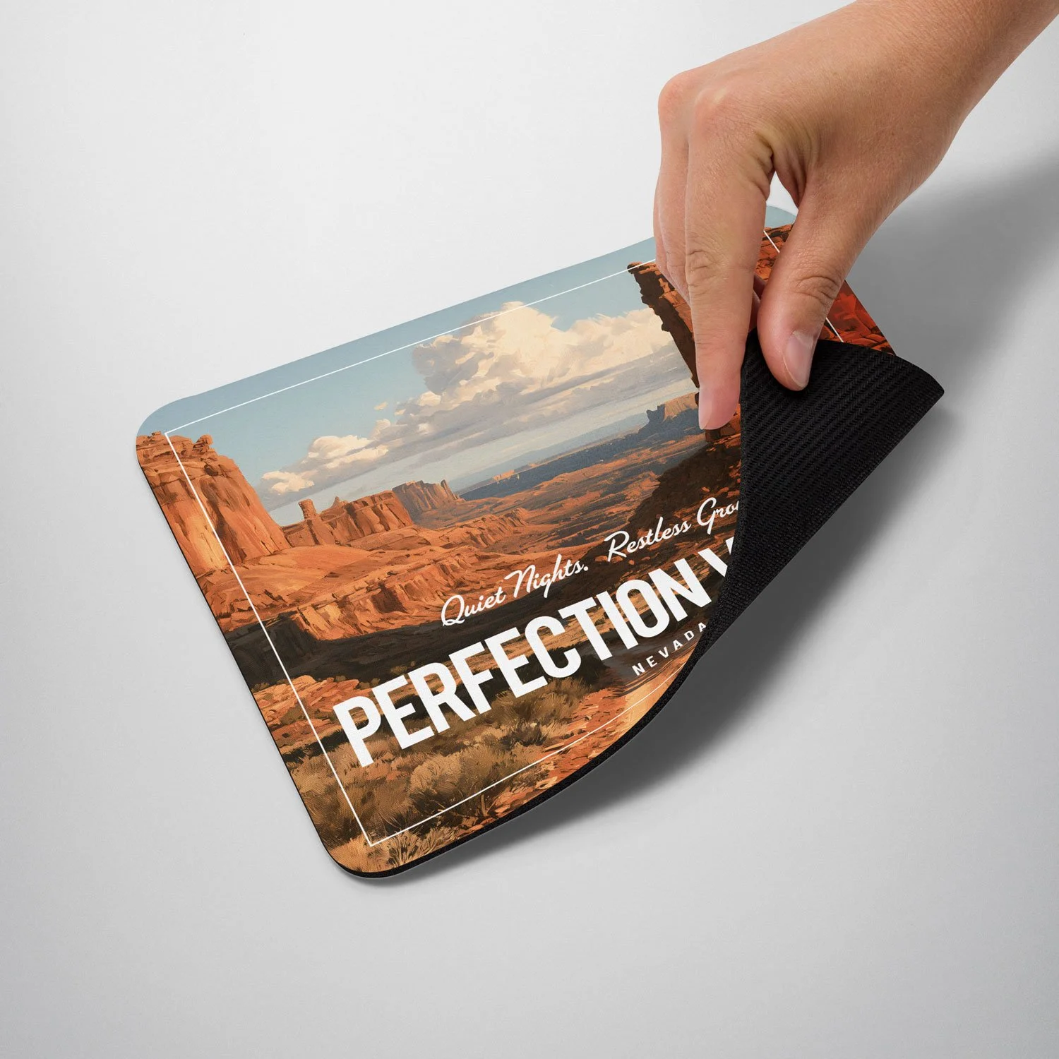 The back of our mouse pad. The movie "Tremors" inspired our mouse pad. Get this mousepad for $19.99 - shipping included.