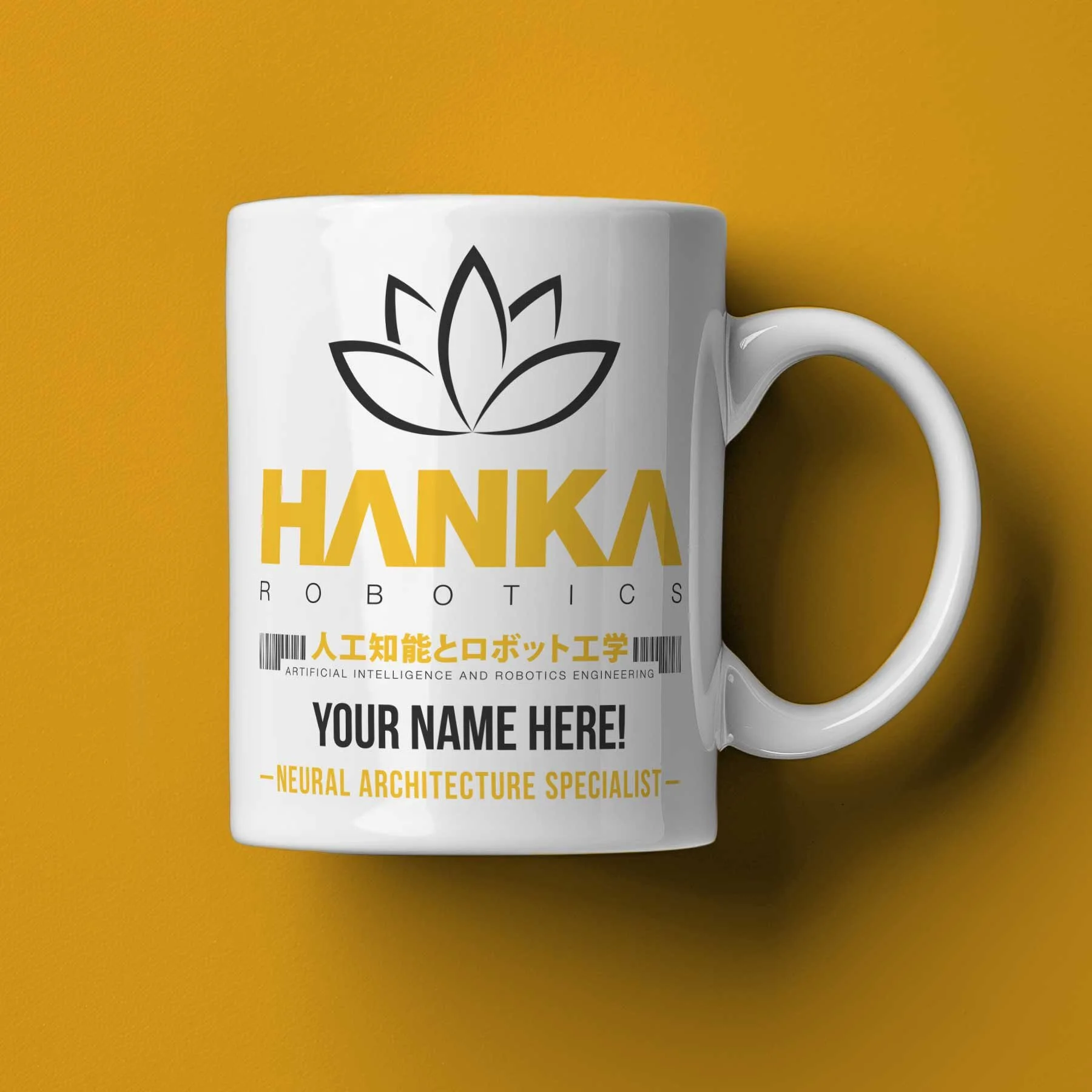 Personalized Hanka Robotics Mug inspired by Ghost in the Shell - Mugs