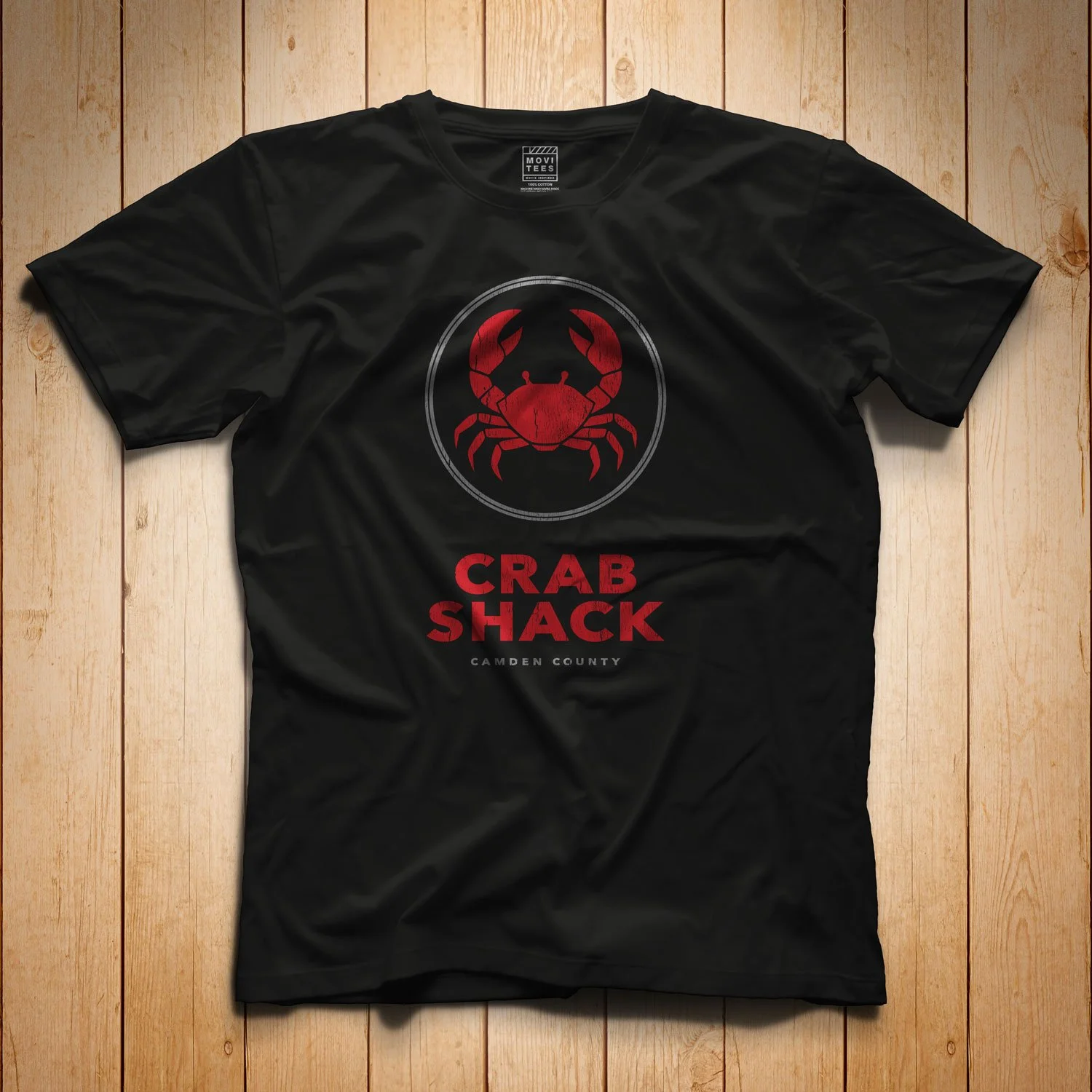 Crab Shack T-shirt in Black. Get your "My Name Is Earl"-inspired shirt in sizes S to 5XL, starting at just $21.49 with free shipping.