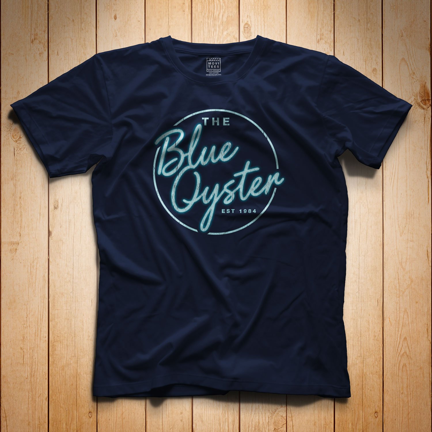 The Blue Oyster T-Shirt in color Navy Blue, Police Academy Inspired T-shirt in sizes S M L XL 2XL 3XL 4XL 5XL from $21.49