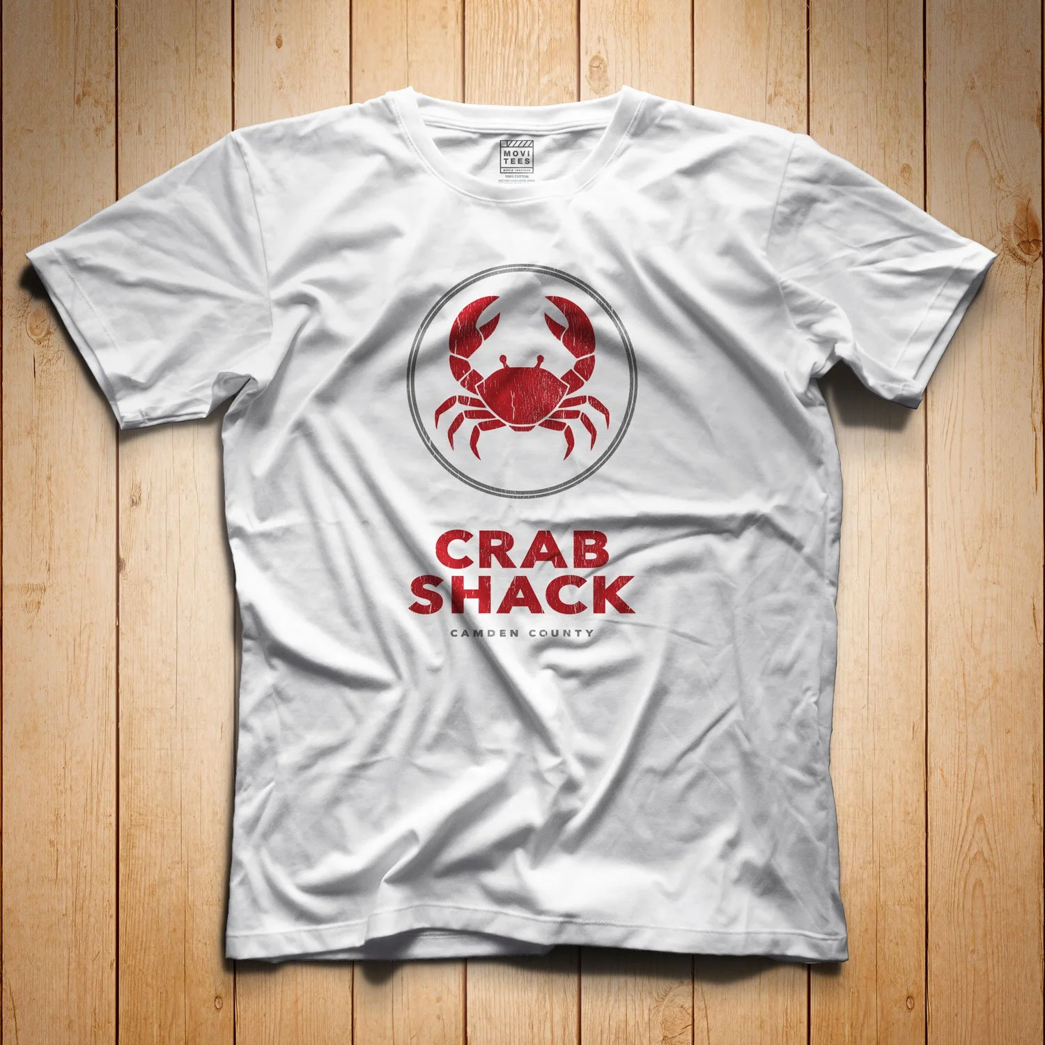 Crab Shack T-shirt in White. Get your "My Name Is Earl"-inspired shirt in sizes S to 5XL, starting at just $21.49 with free shipping.