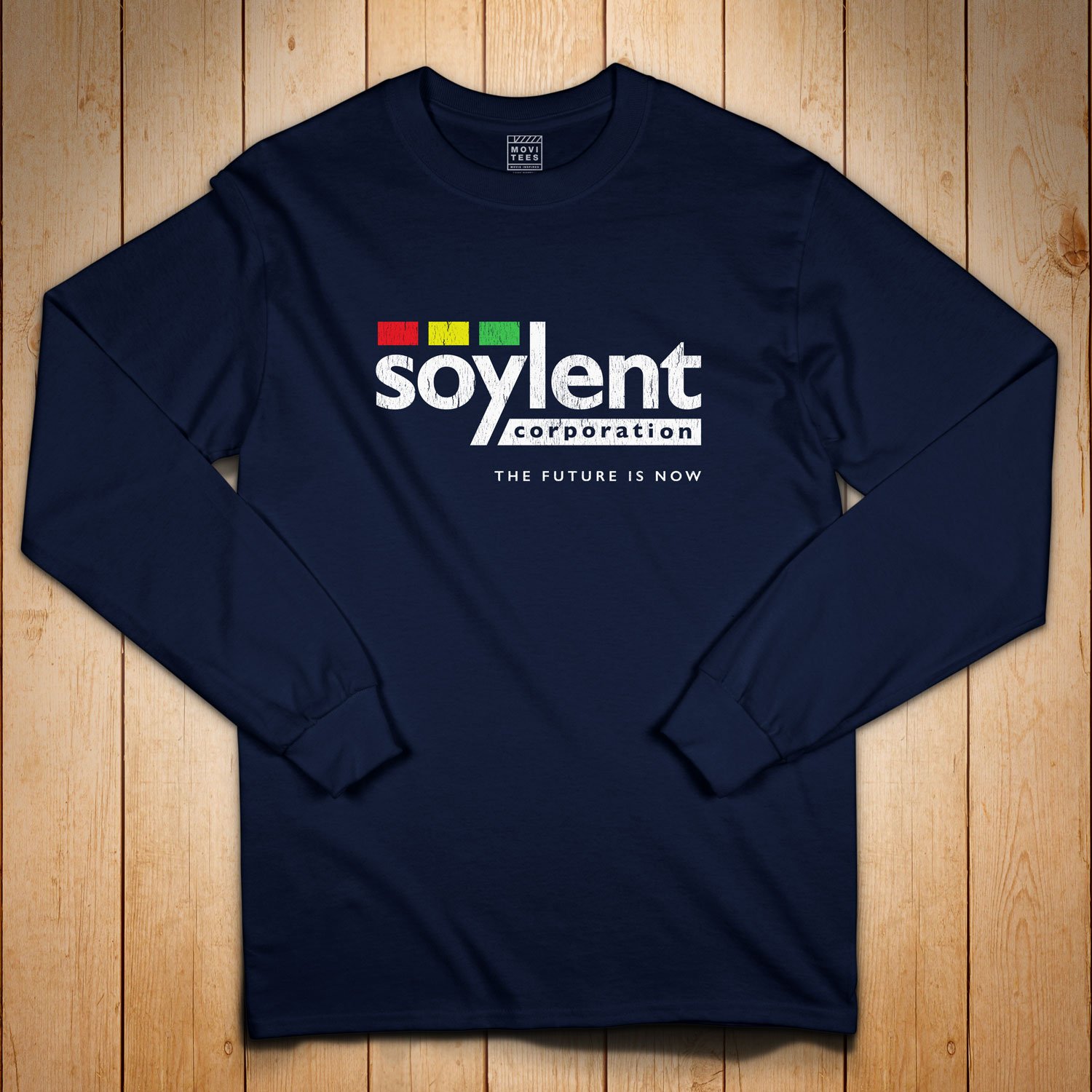 Soylent Corporation Long Sleeve T-shirt in Navy Blue. Get your "Soylent Green"-inspired shirt in sizes S to 5XL, starting at just $27.99 with free shipping.