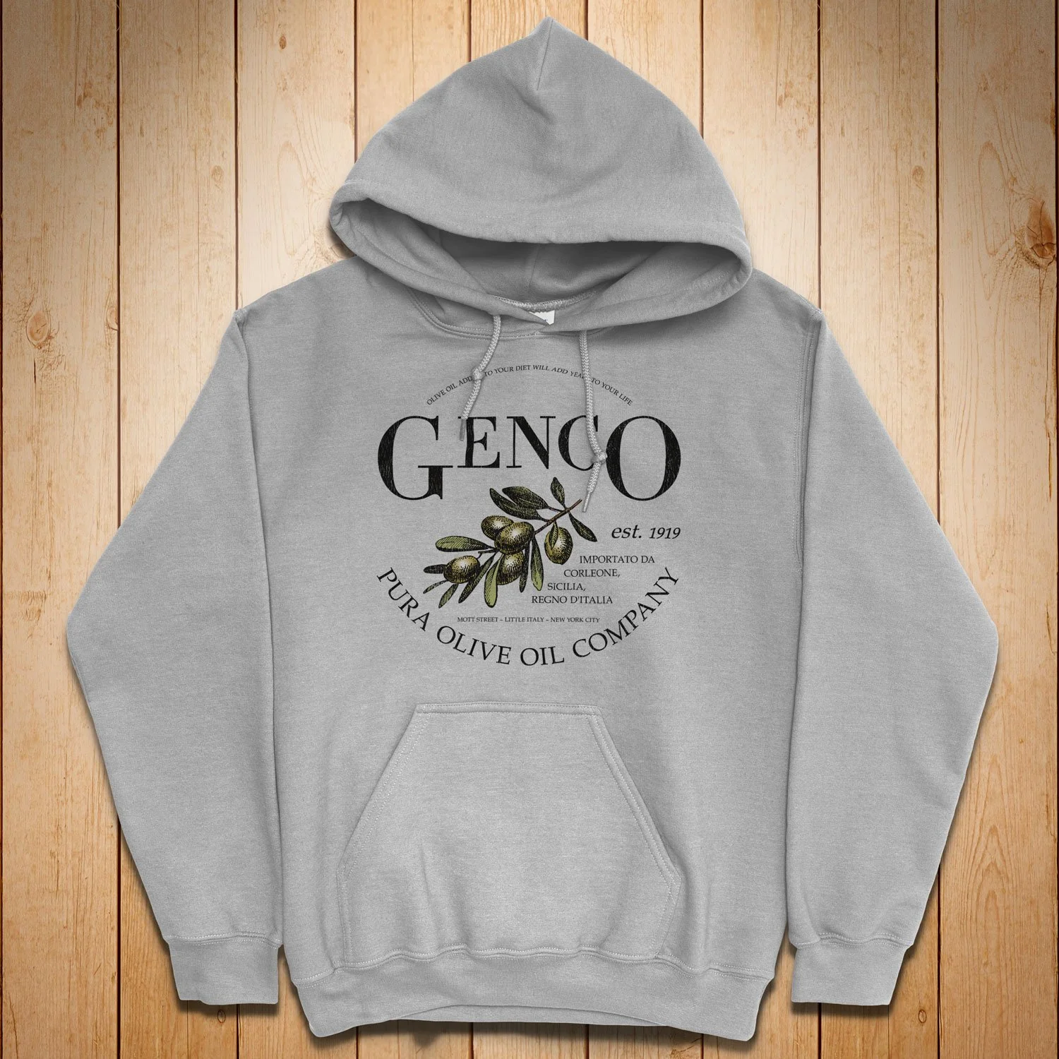 Genco Pura Olive Oil Co hoodie inspired by The Godfather Part II - Hooded Top
