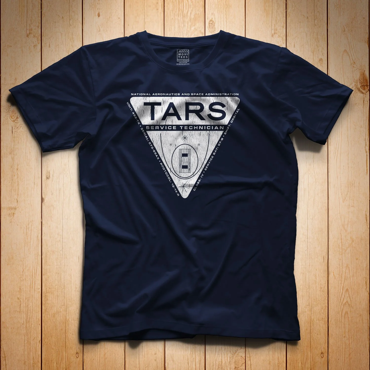 TARS Service Technician T-shirt in Navy Blue. Get your "Interstellar"-inspired shirt in sizes S to 5XL, starting at just $21.49 with free shipping.