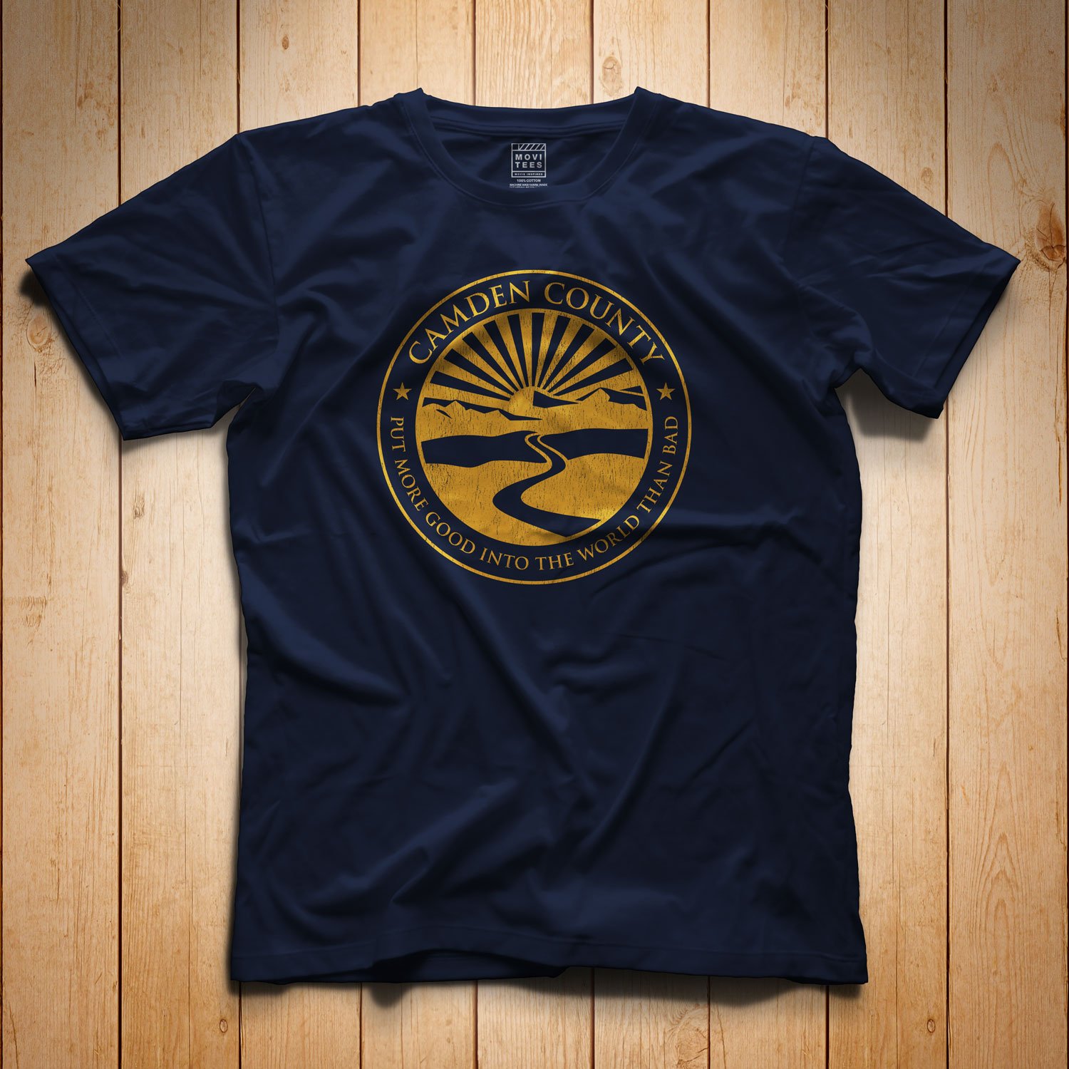 Camden County T-shirt in Navy Blue. Get your "My Name Is Earl"-inspired shirt in sizes S to 5XL, starting at just $21.49 with free shipping.