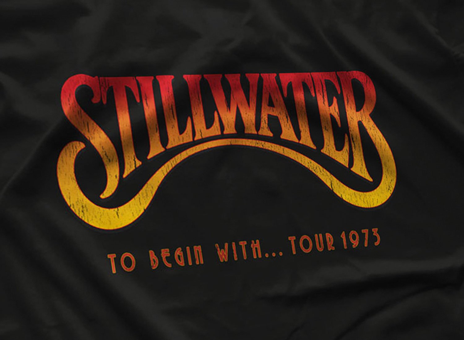 Close-up of a Stillwater Tour T-Shirt in color Black.