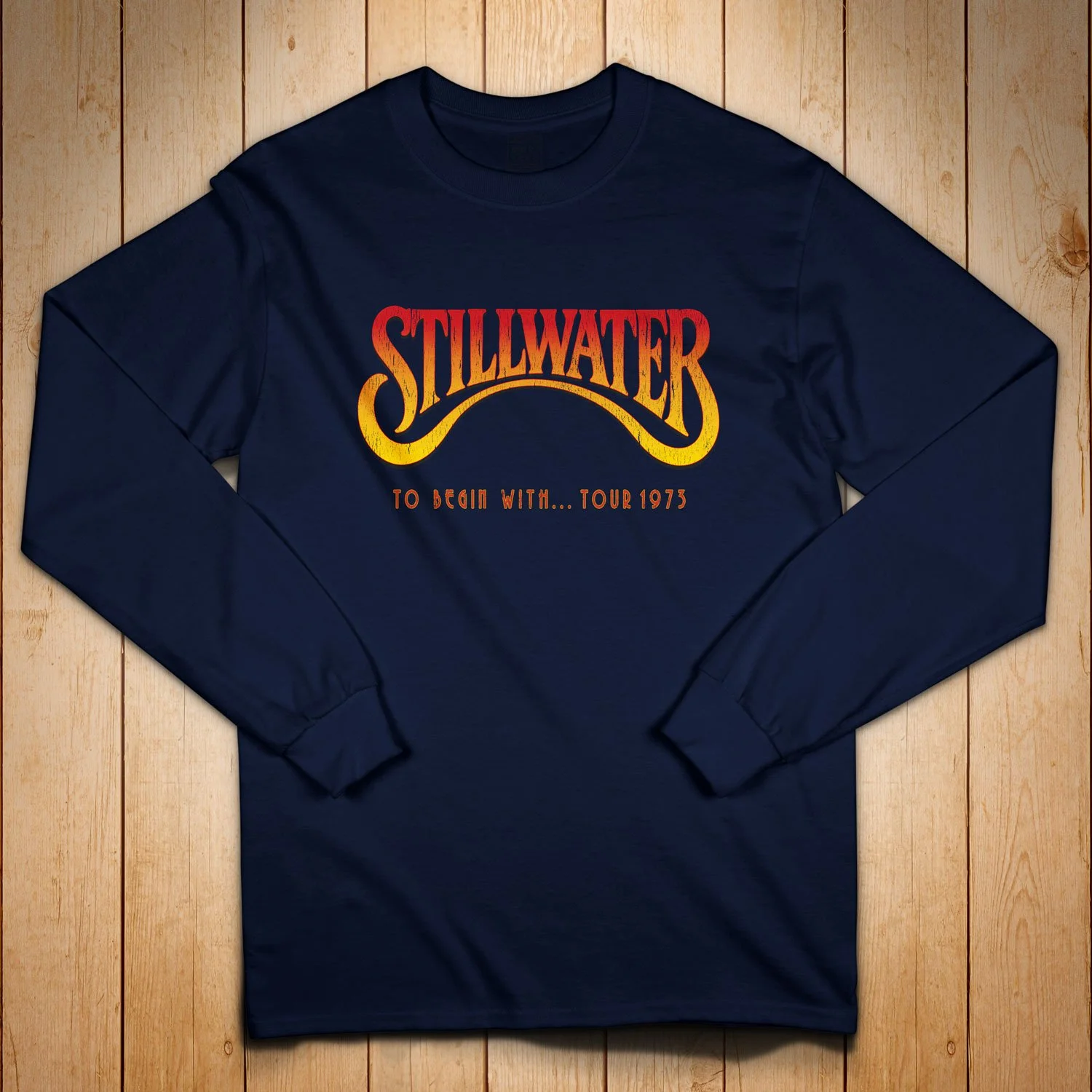 Stillwater Long Sleeve T-shirt in Navy Blue. Get your "Almost Famous"-inspired shirt in sizes S to 5XL, starting at just $27.99 with free shipping.
