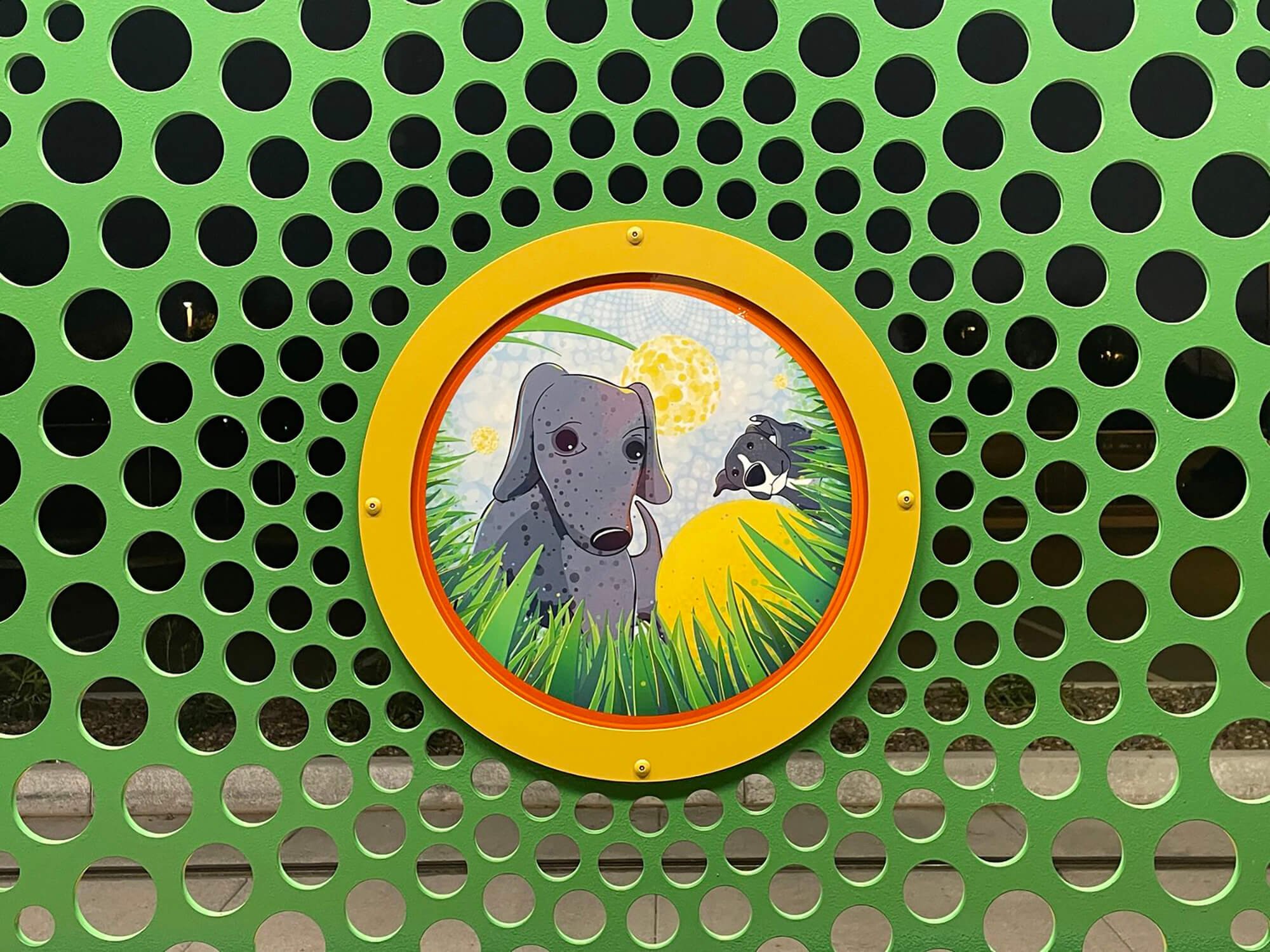 porcelain enamel medallion