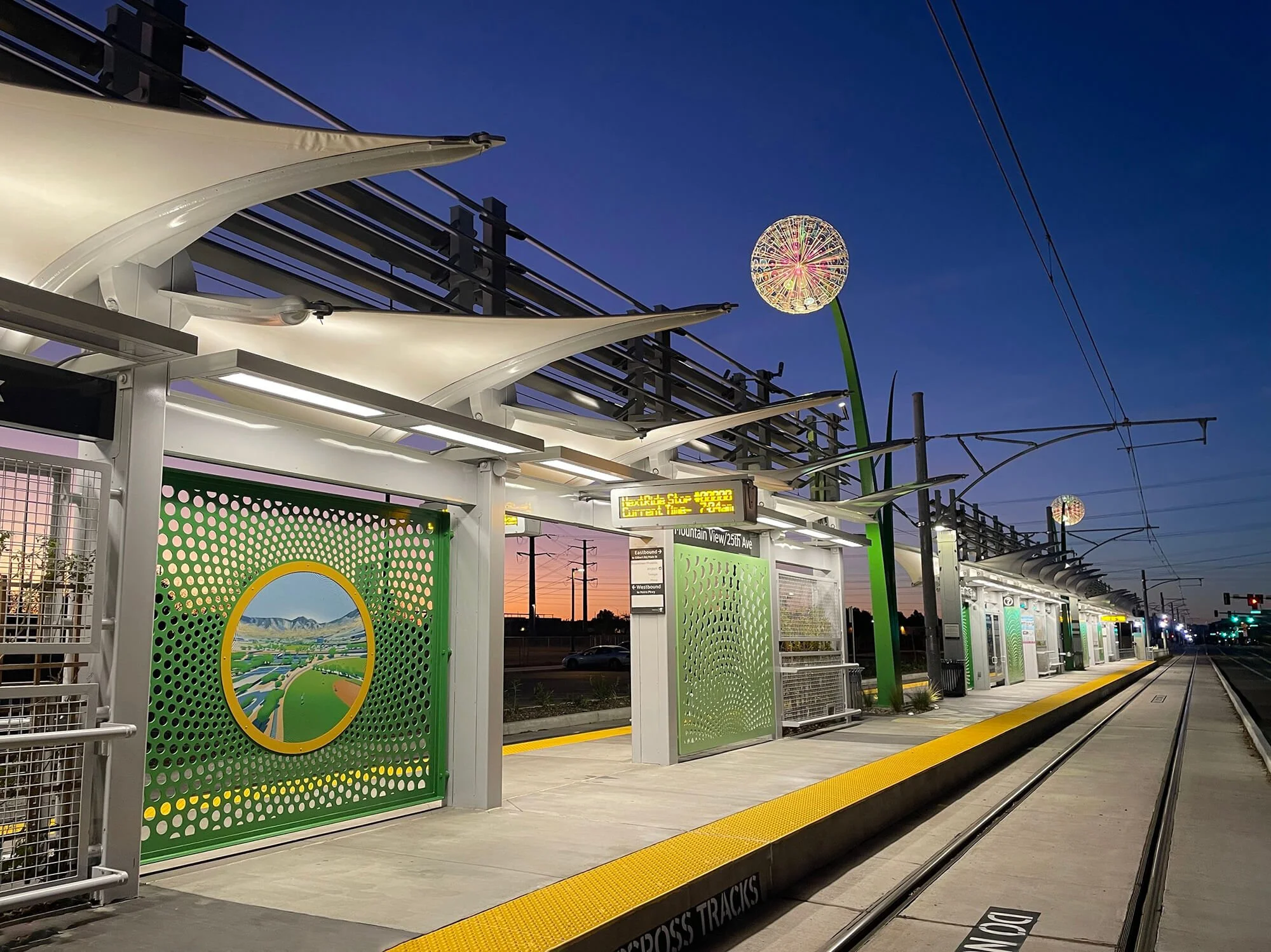 Mountain View/25th Avenue light rail station Phoenix public art