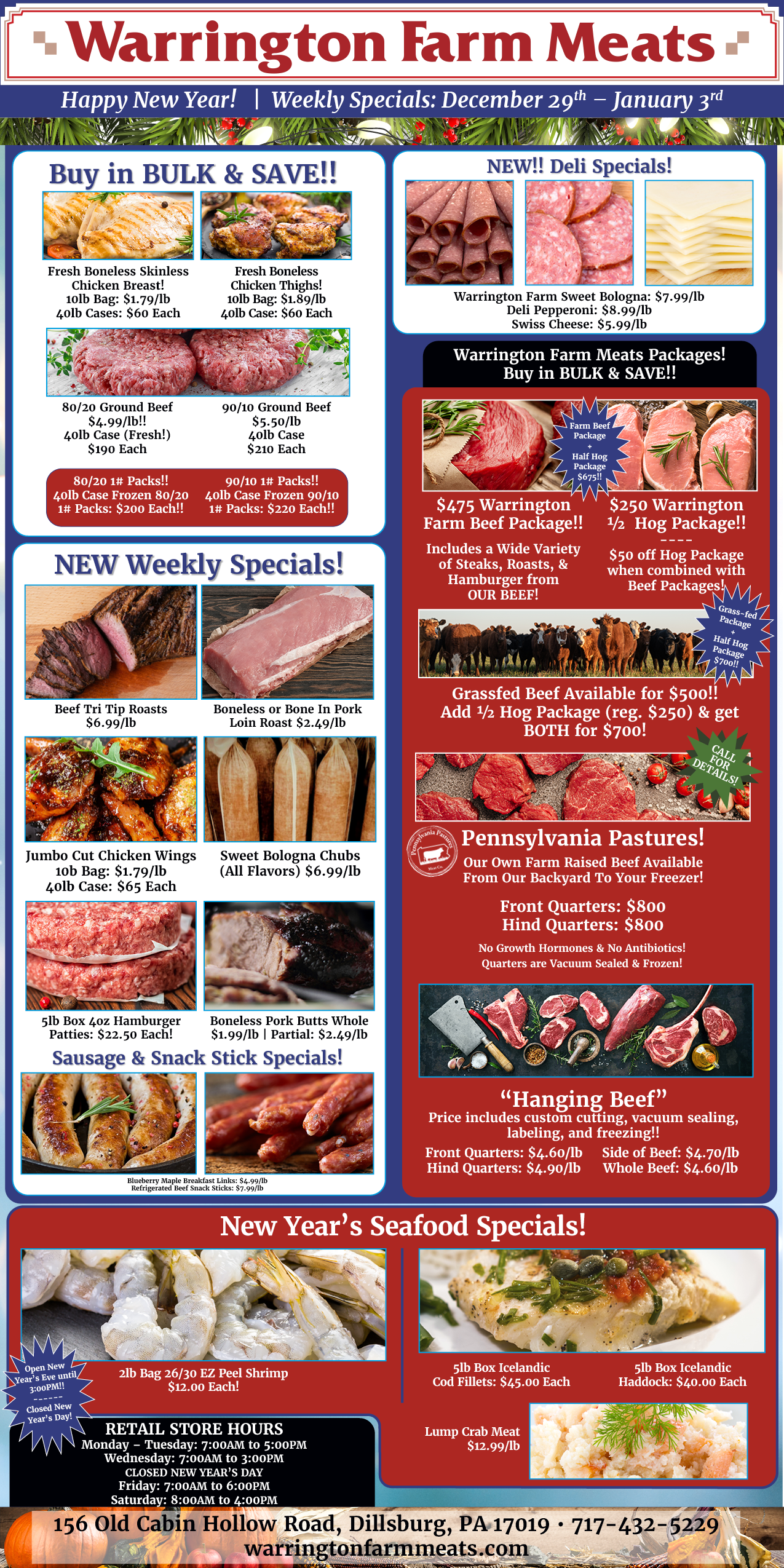 Warrington Farm Meats Weekly Specials!