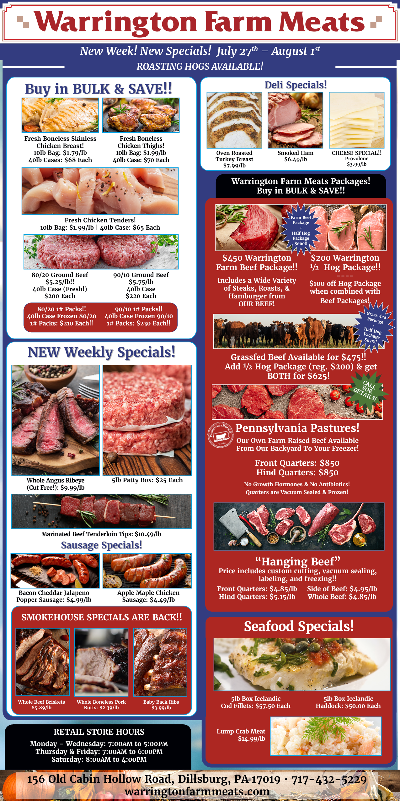 Warrington Farm Meats Weekly Specials!