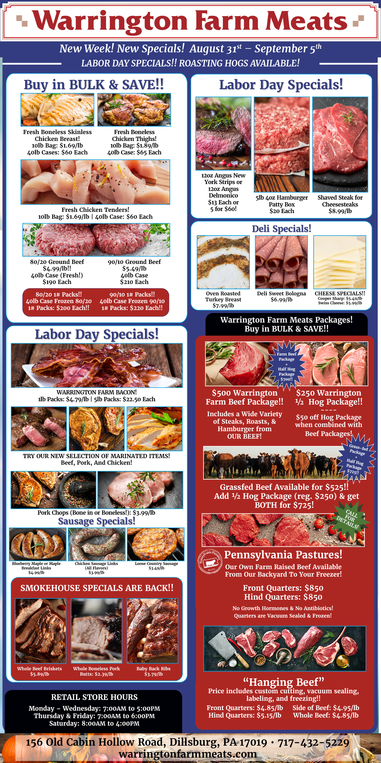 Warrington Farm Meats Weekly Specials!