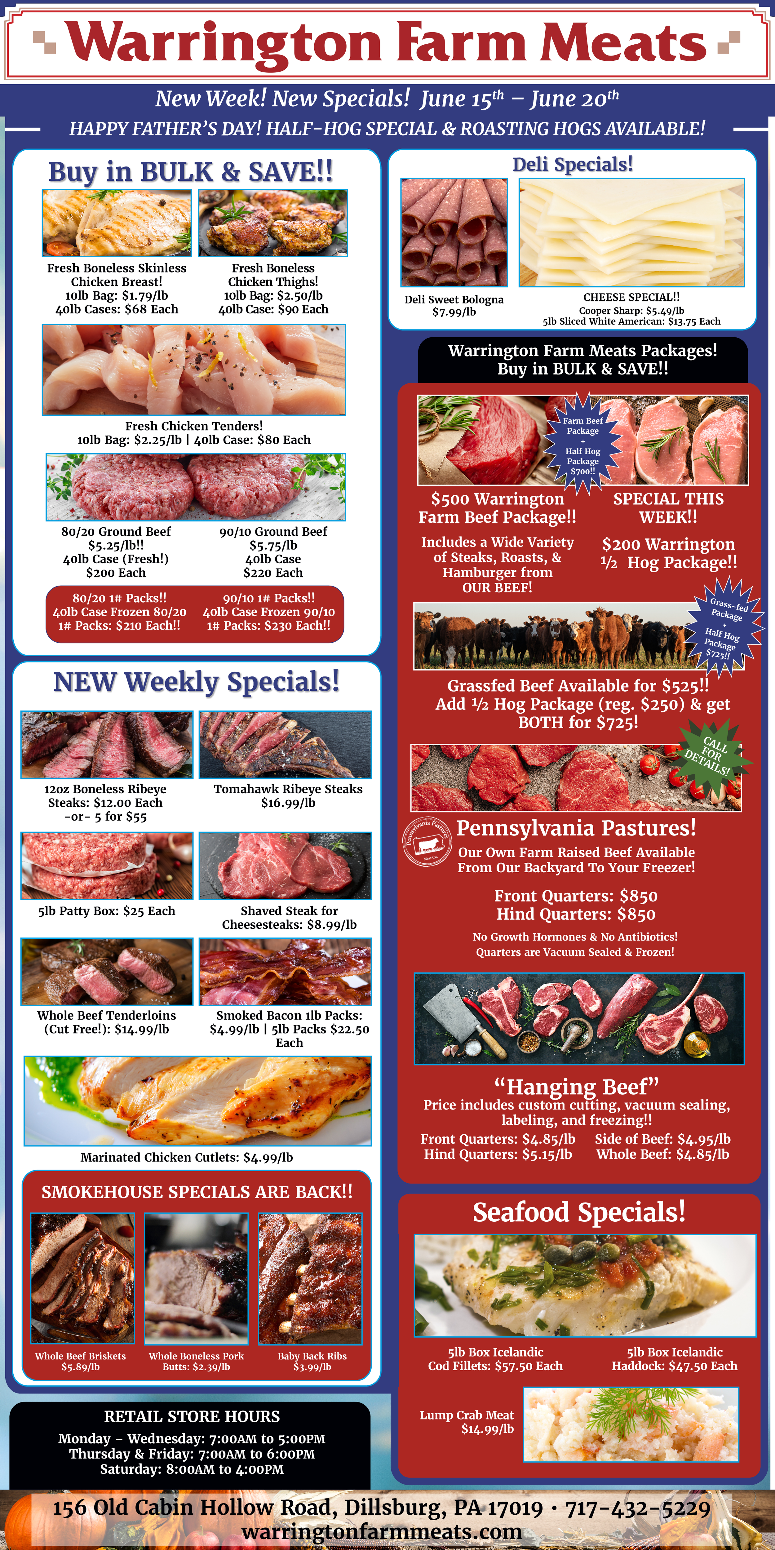 Warrington Farm Meats Weekly Specials!