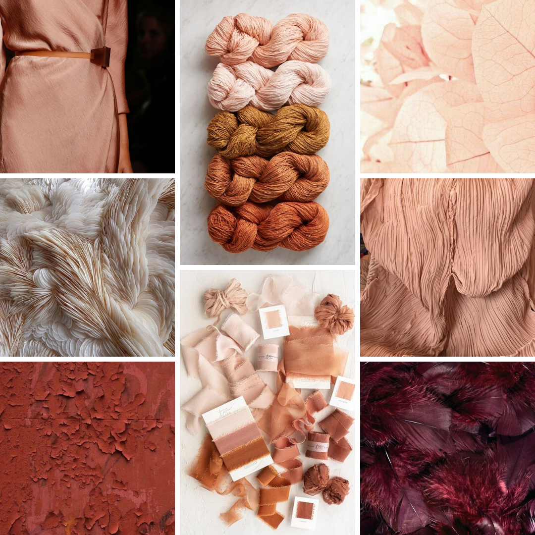 terracotta mood board rooted in flora
