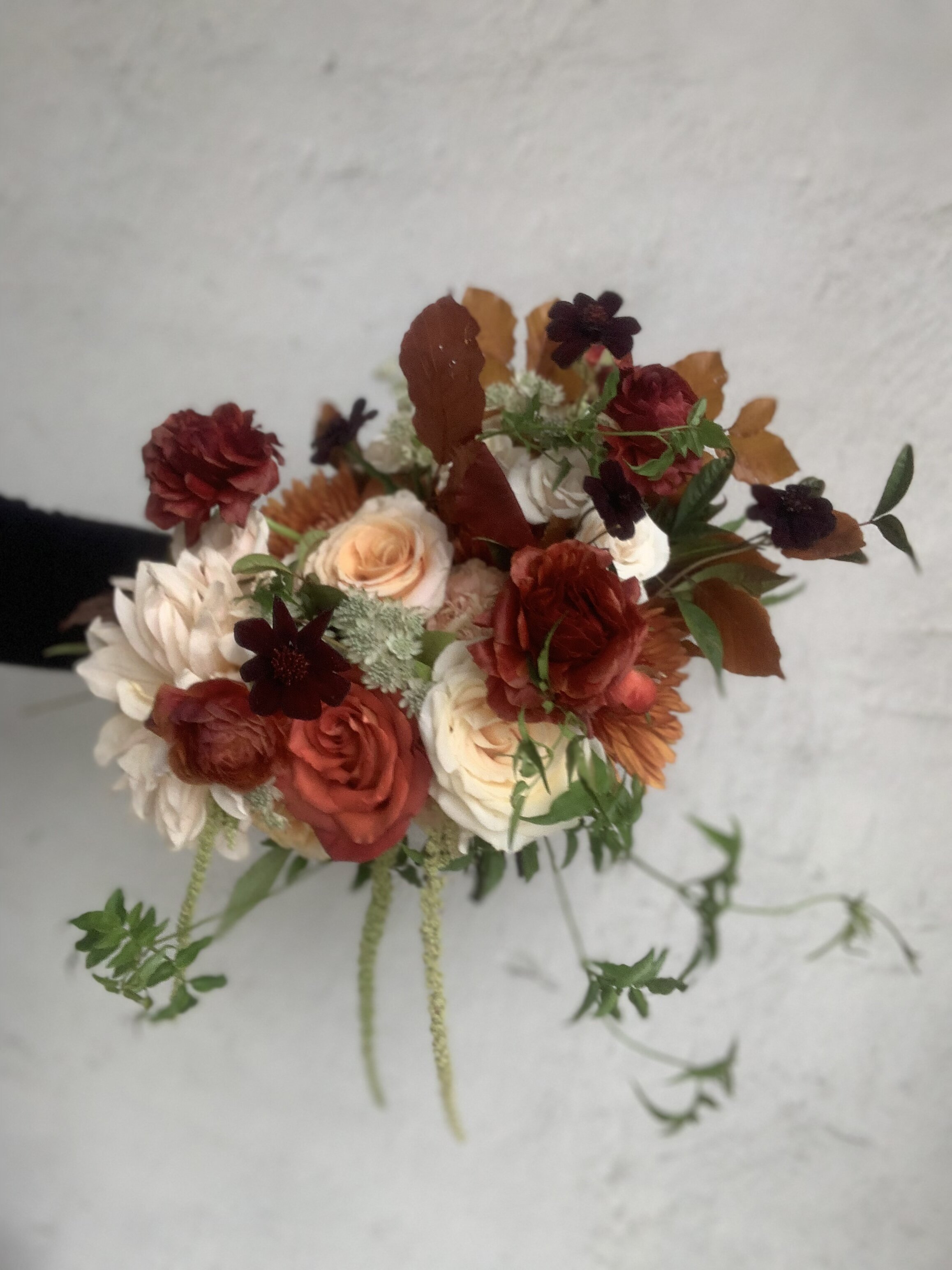 terracotta bridal bouquet rooted in flora
