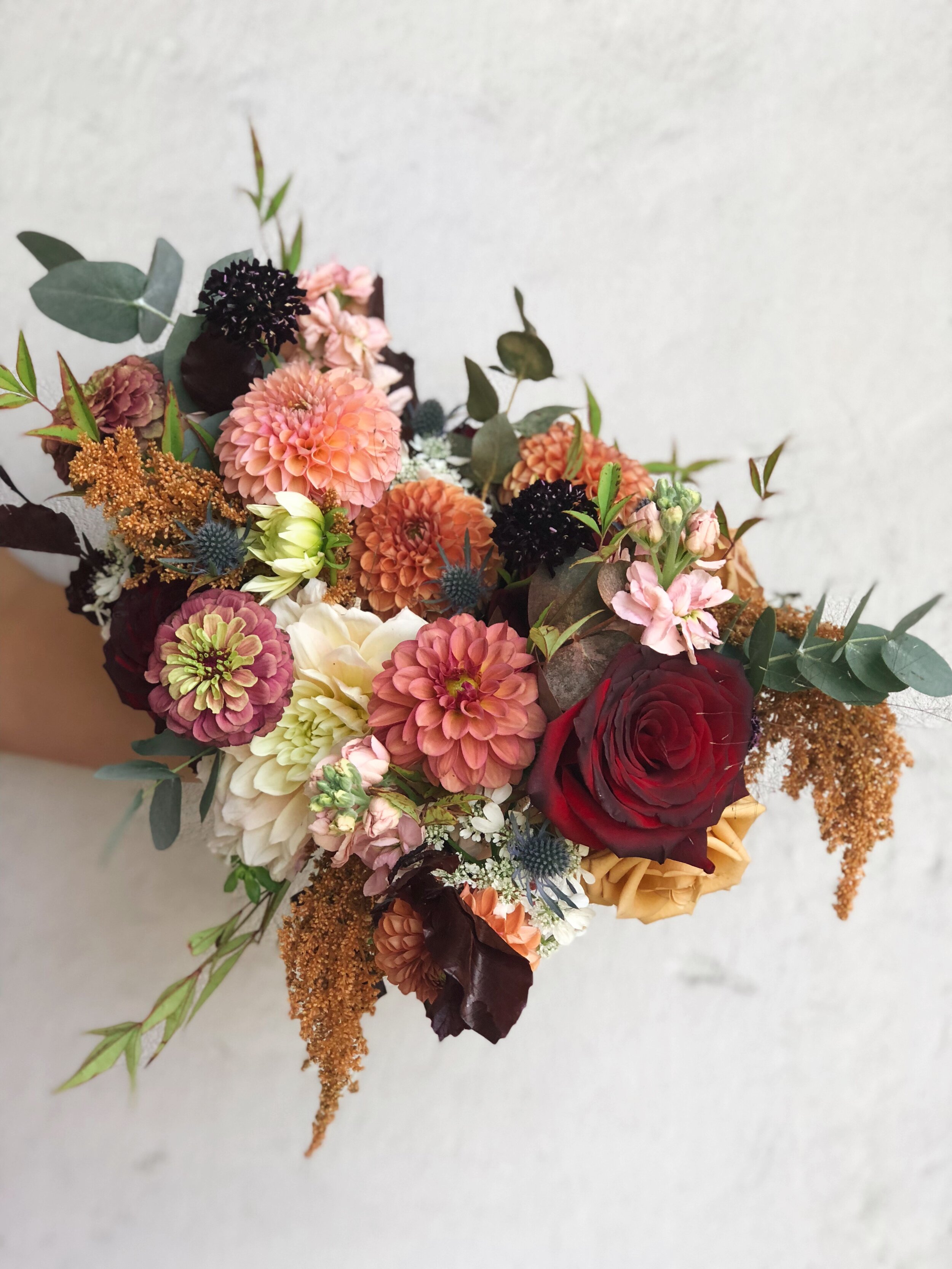 rooted in flora fall bridal bouquet