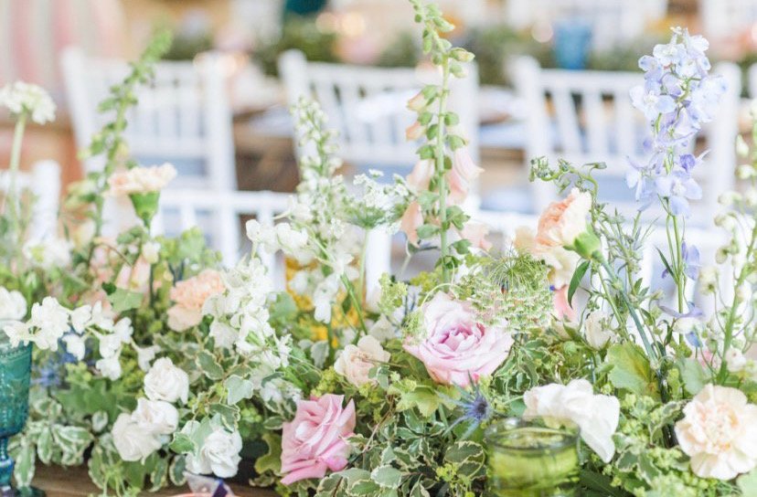 stone house lavender wedding, West Virginia florist, Pittsburgh florist, foxglove, roses, wedding flower, mauve and dusty blue flowers