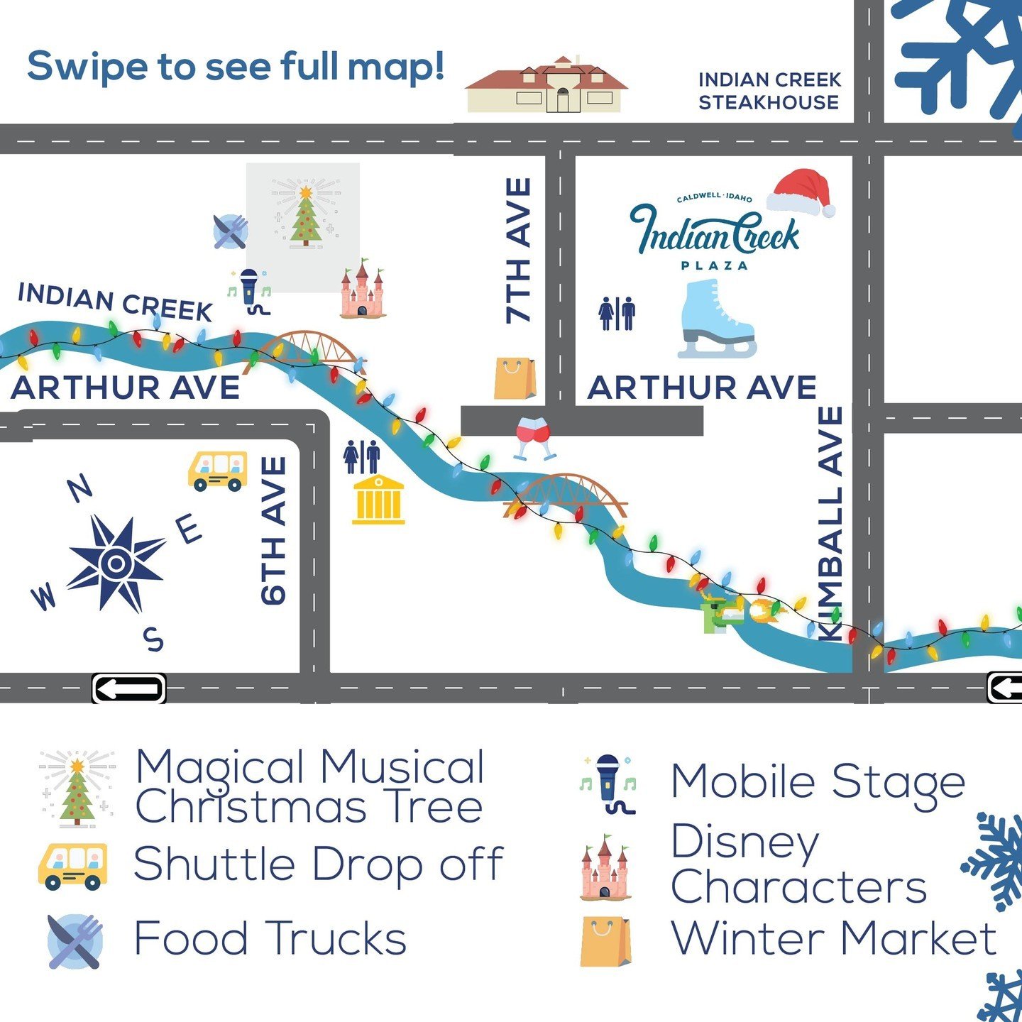 ✨ Unwrap the holiday magic with us! ✨
Get ready to explore this season&rsquo;s Winter Wonderland with our newly unveiled map, packed with festive spots to make your Christmas unforgettable! 🎄 Join us for the grand reveal of our Magical Musical Chris