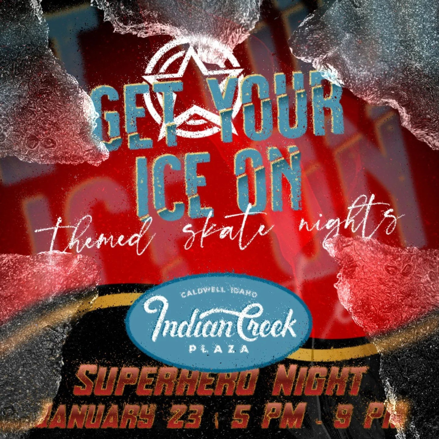 THIS FRIDAY!

As a reminder, Indian Creek Plaza has one event Friday January 23rd, Superhero Skate Night. Any other event is not sanctioned by Indian Creek Plaza or Destination Caldwell. 

Dress like your favorite superhero, enjoy a peaceful night on