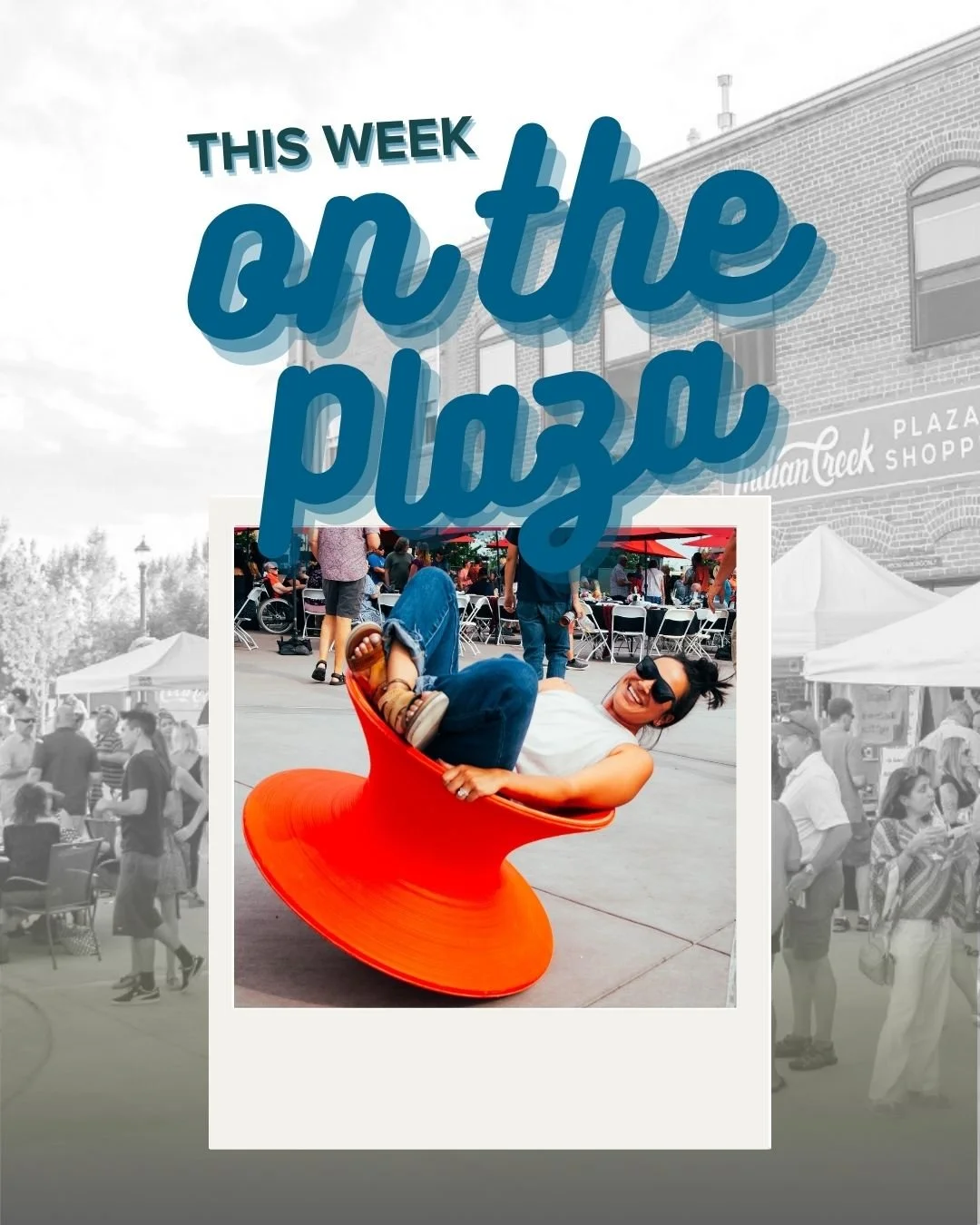 This Week on the Plaza:

Everyday from 9 AM to 9 PM
- Splash pad
- Plaza games and activities

Monday
Monday Fitness on the Plaza 9 - 10 AM
Tabata HIIT with Caldwell YMCA

Tuesday
- Farm to Fork Farmers Market from 5 - 8 PM
- Tuesdays on the Creek Su