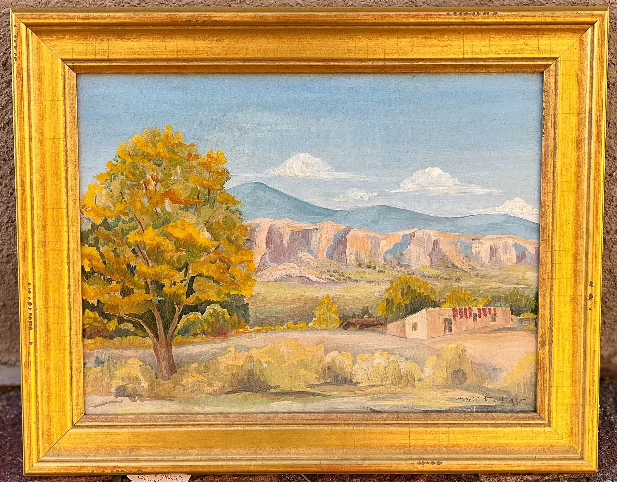 Warren E. Rollins (18611962) "New Mexico Scene" Oil on Canvas