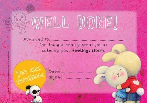 Well Done certificate pink