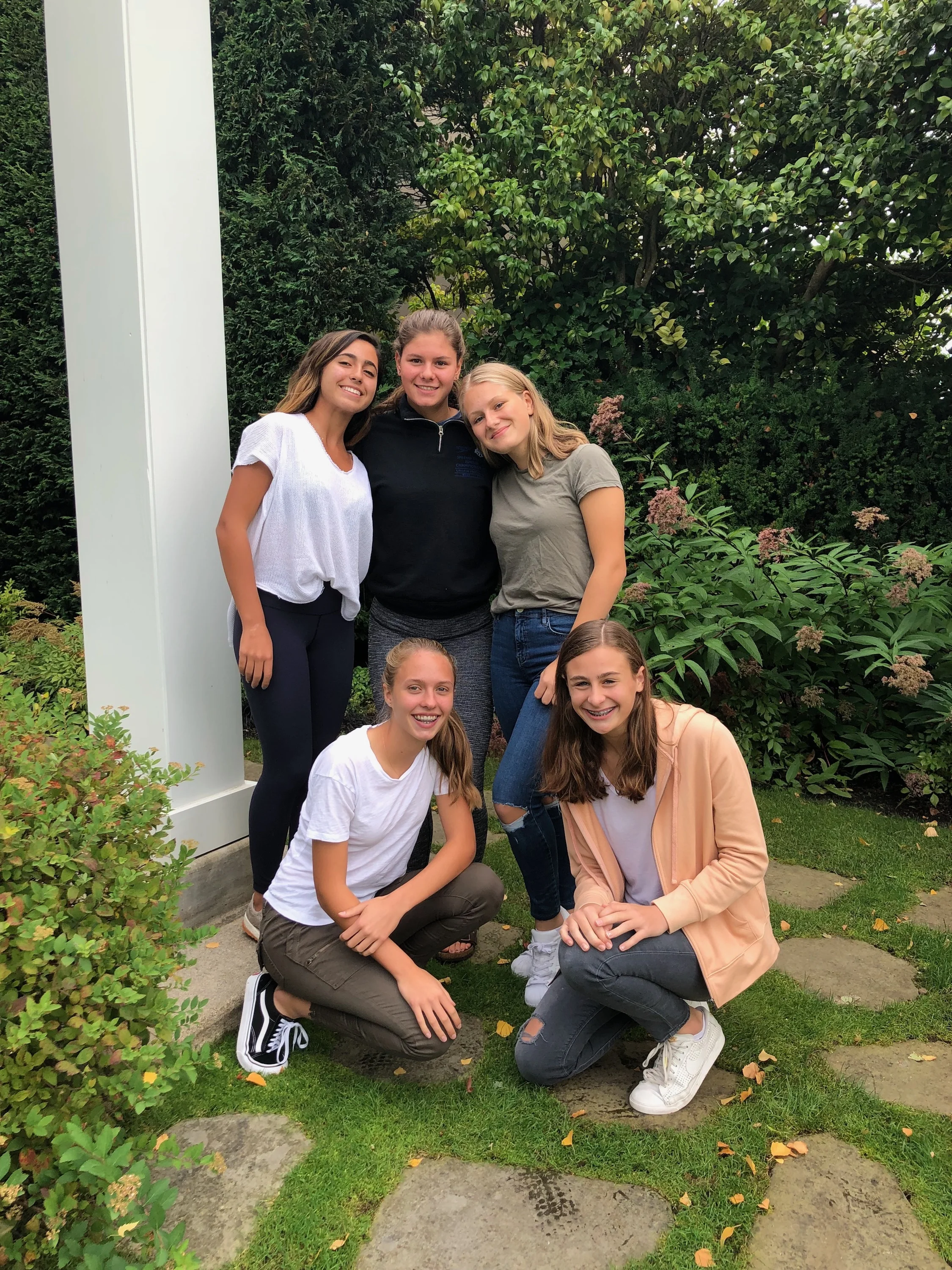 Kneeling (L - R): Quinn, Audrey; Standing (L - R): Layli, Nathalie, Sarah