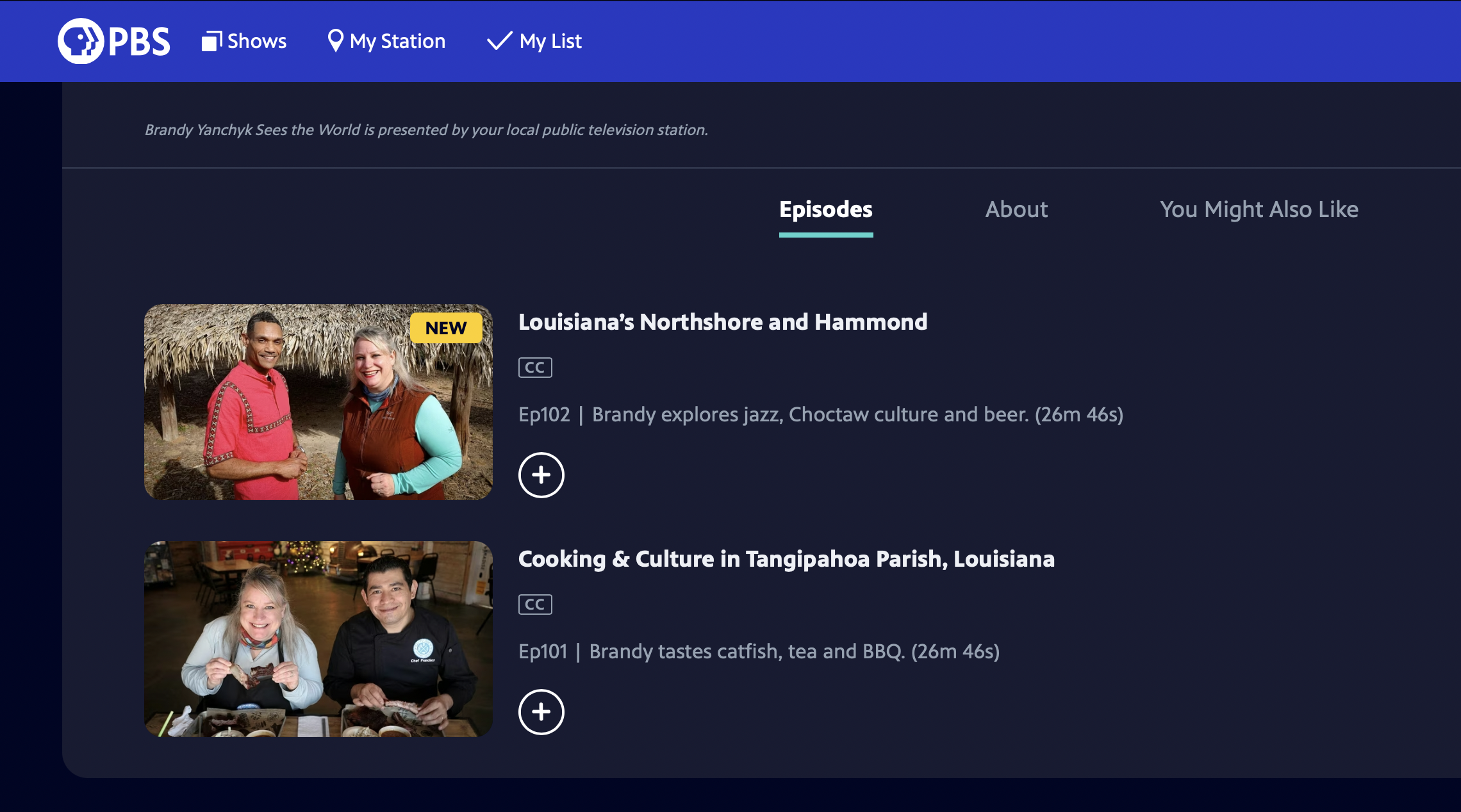 Brandy Yanchyk Sees the World now on PBS!