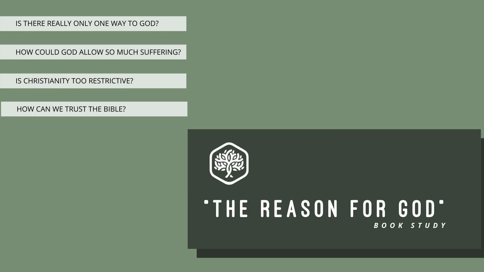 The Reason For God Book Study