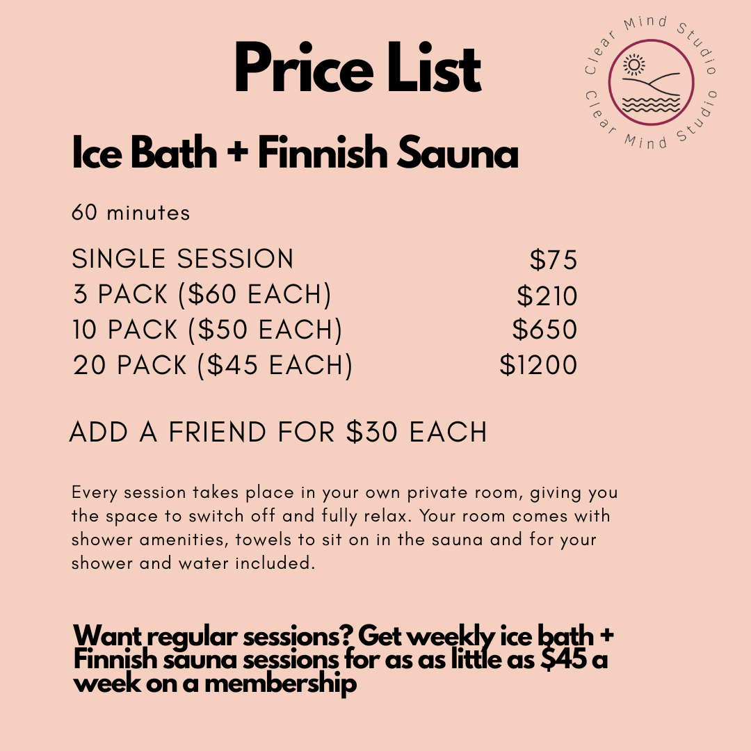 pric list of private ice bath room perth