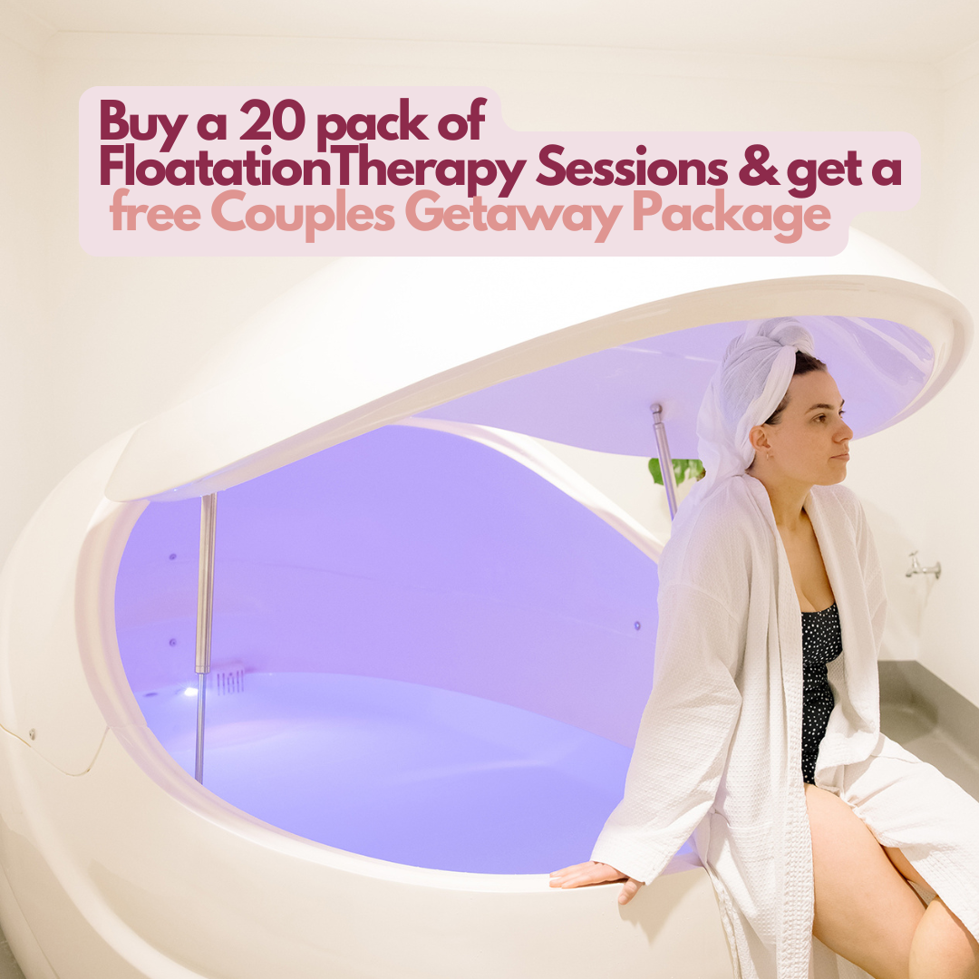 20-session float therapy pack at Clear Mind Studio with pod and open pool access in Perth