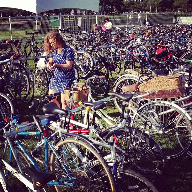 Bike parking at Interstellar Rodeo in Hawrelak Park