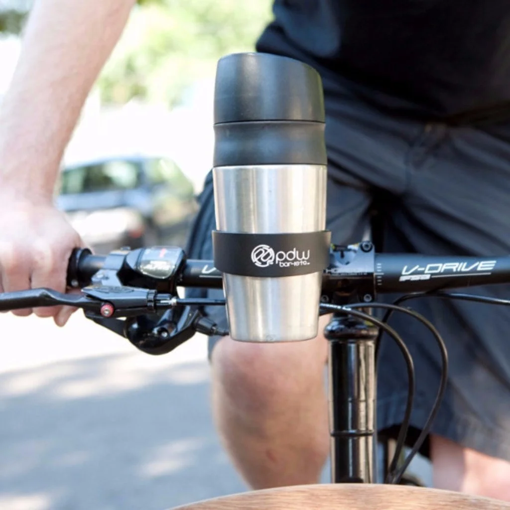 Make sure your mug fits snugly enough that it can’t bounce out if you hit a bump!