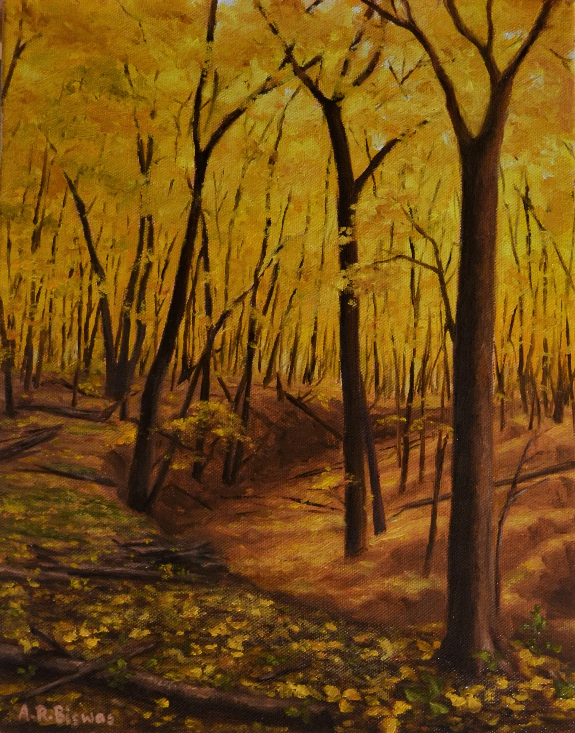 Under the yellow tent