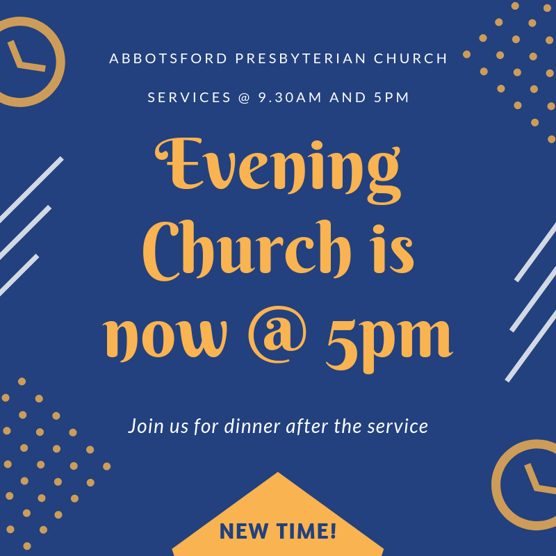 New Evening Service Time!