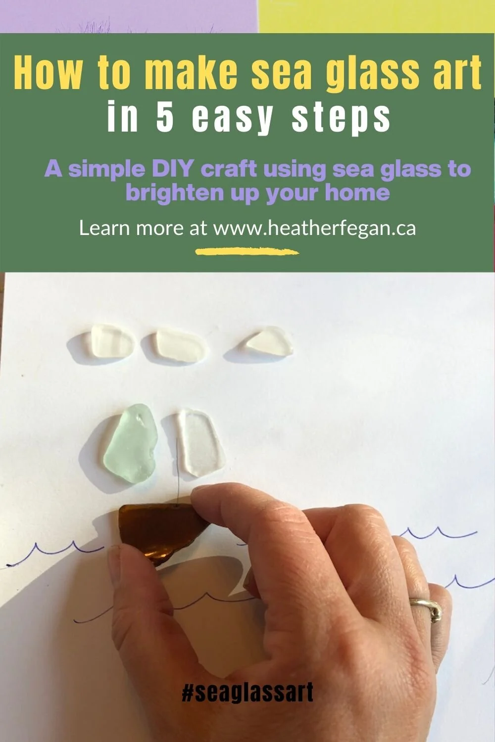 sea glass picture in five easy steps