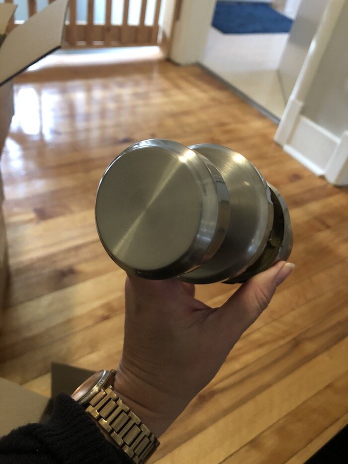 An easy interior door handle update with Schlage hardware