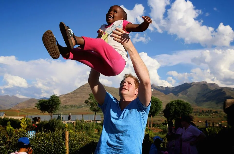 What is Sentebale, when did Prince Harry co-found the charity and how does it help children with HIV in Botswana and Lesotho?