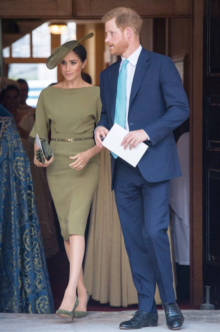 The Duchess steps out in Ralph Lauren for Louis' christening