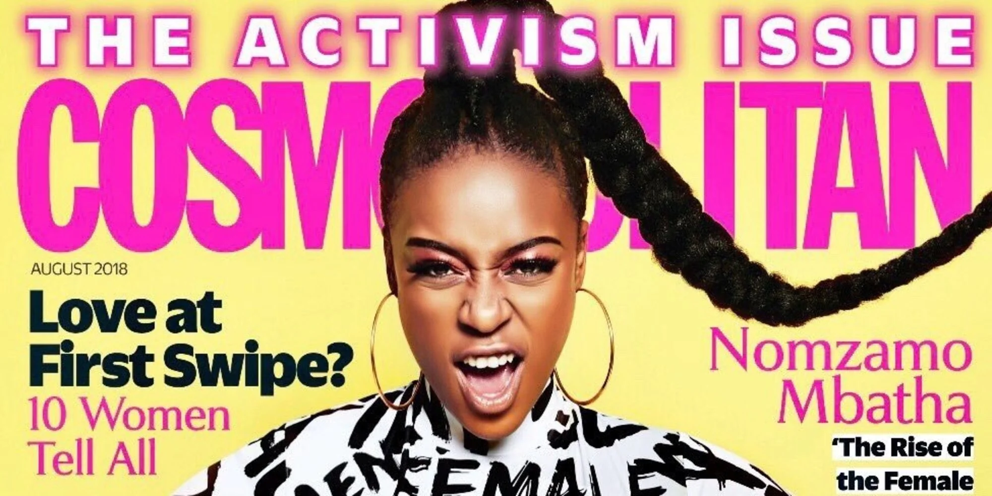 Twitter Is Divided About The New Cosmopolitan ‘Activism Issue’ Cover Featuring Nomzamo Mbatha