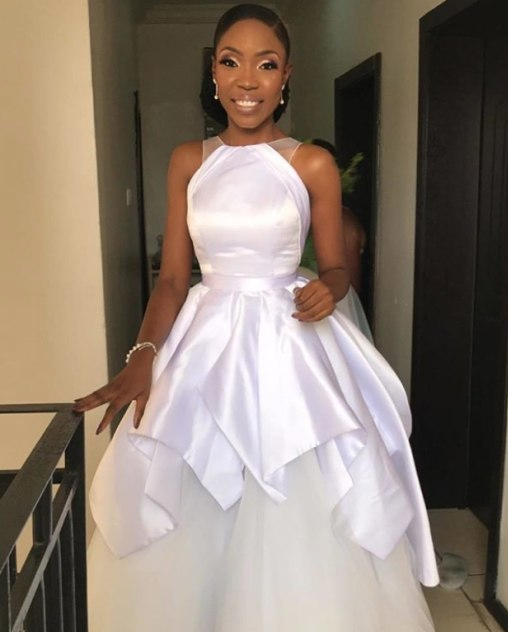 Lala Akindoju's white gown was wedding dress goals