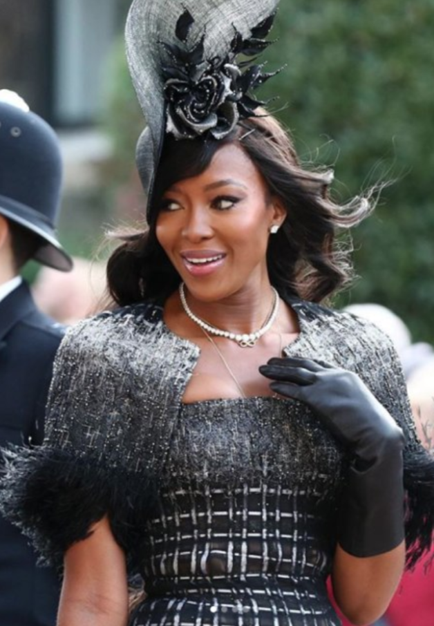 Supermodel Naomi Campbell stuns in custom Ralph &amp; Russo for the second Royal wedding of the year