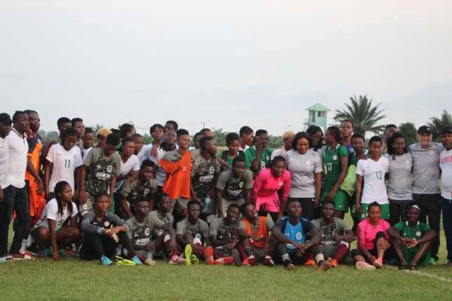 Super Falcons lose 3-2 to Dominion Hotspur in friendly game